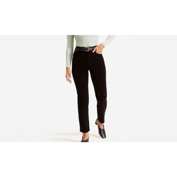 Everlane The Cheeky Straight Corduroy Pant Black Size 27 - Picture 1 of 4